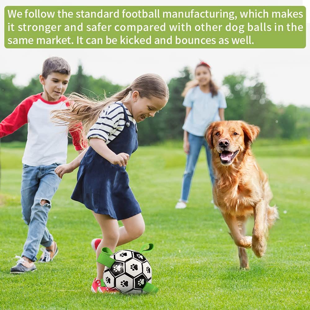 Dog Toys Soccer Ball with Straps view 4