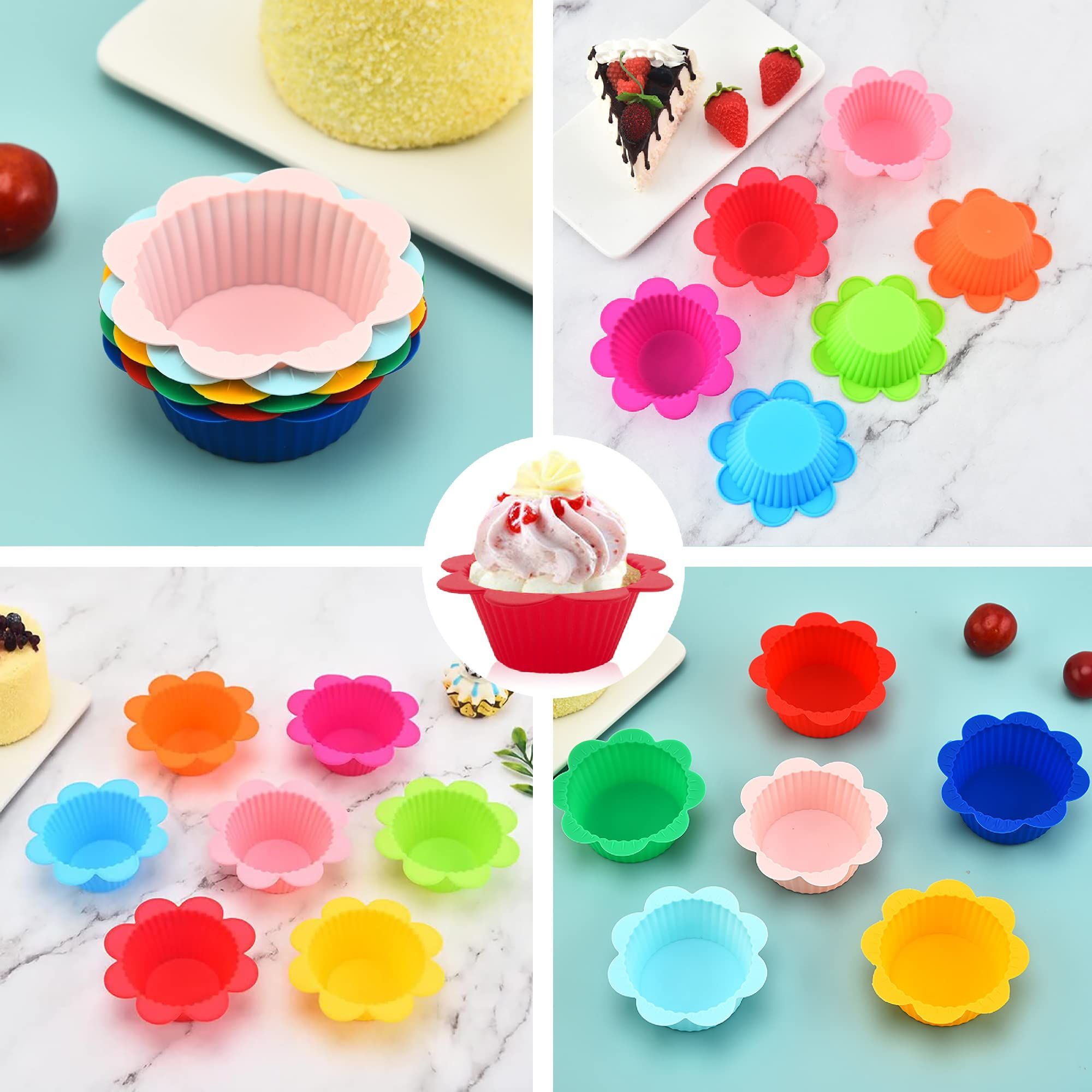 6 Pcs Silicone Muffin Liners view 2