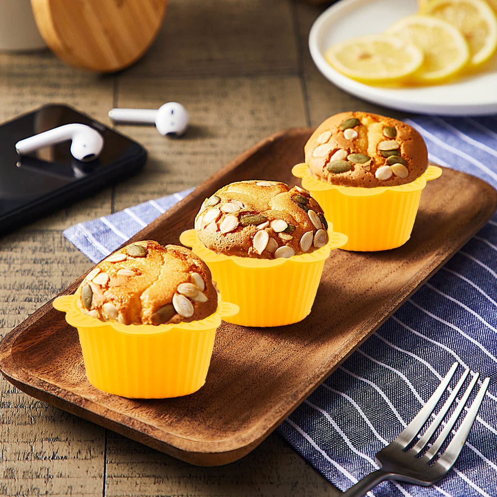 6 Pcs Silicone Muffin Liners view 4