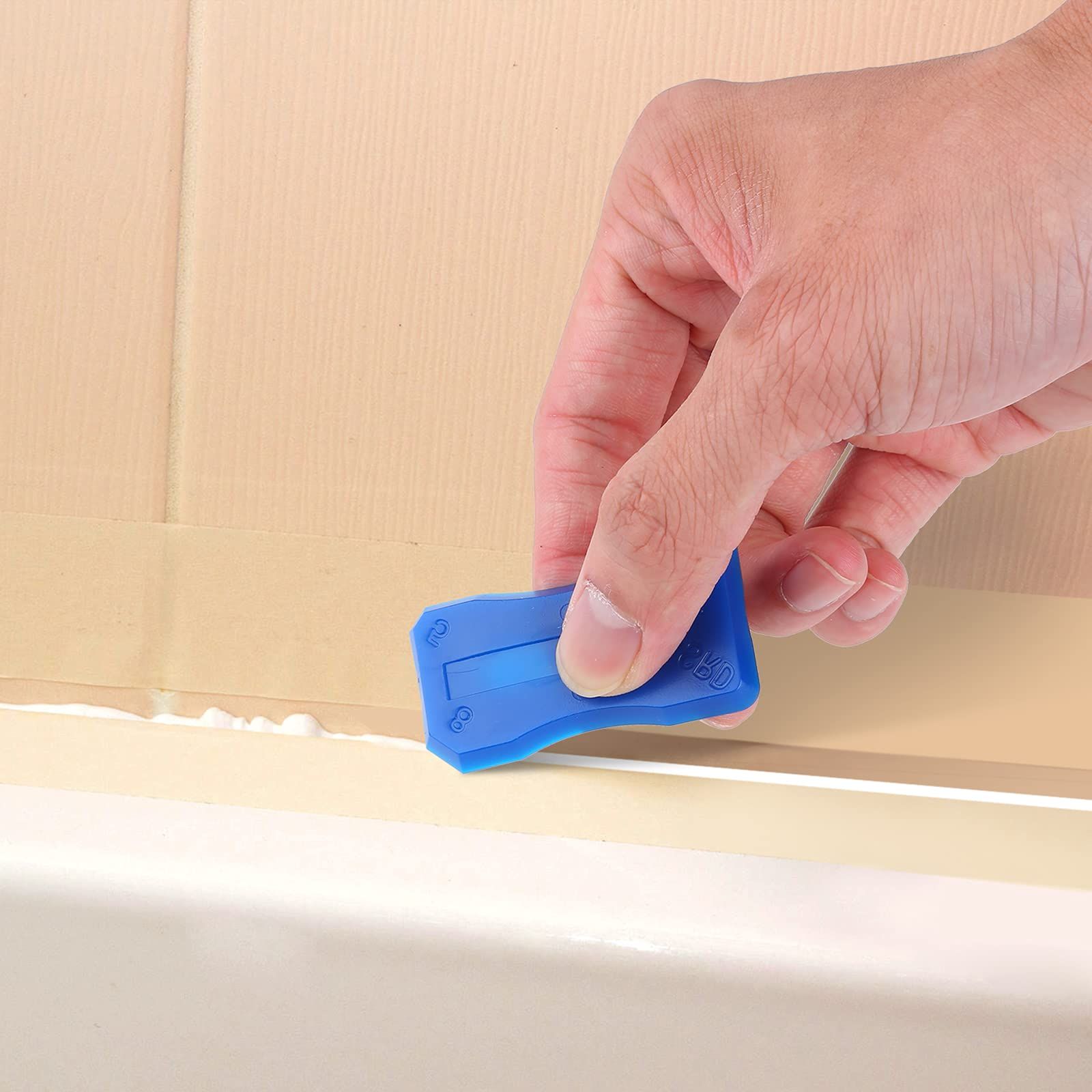 4 Pieces Silicone Caulking Tool Set Sealant Finishing Tool Grout Scraper view 4