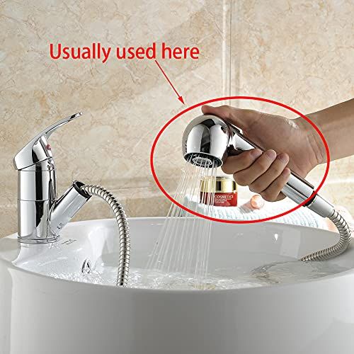 Kitchen Sink Pull Down Faucet Head Replacement 2-Functions Pull Out Sprayer view 2