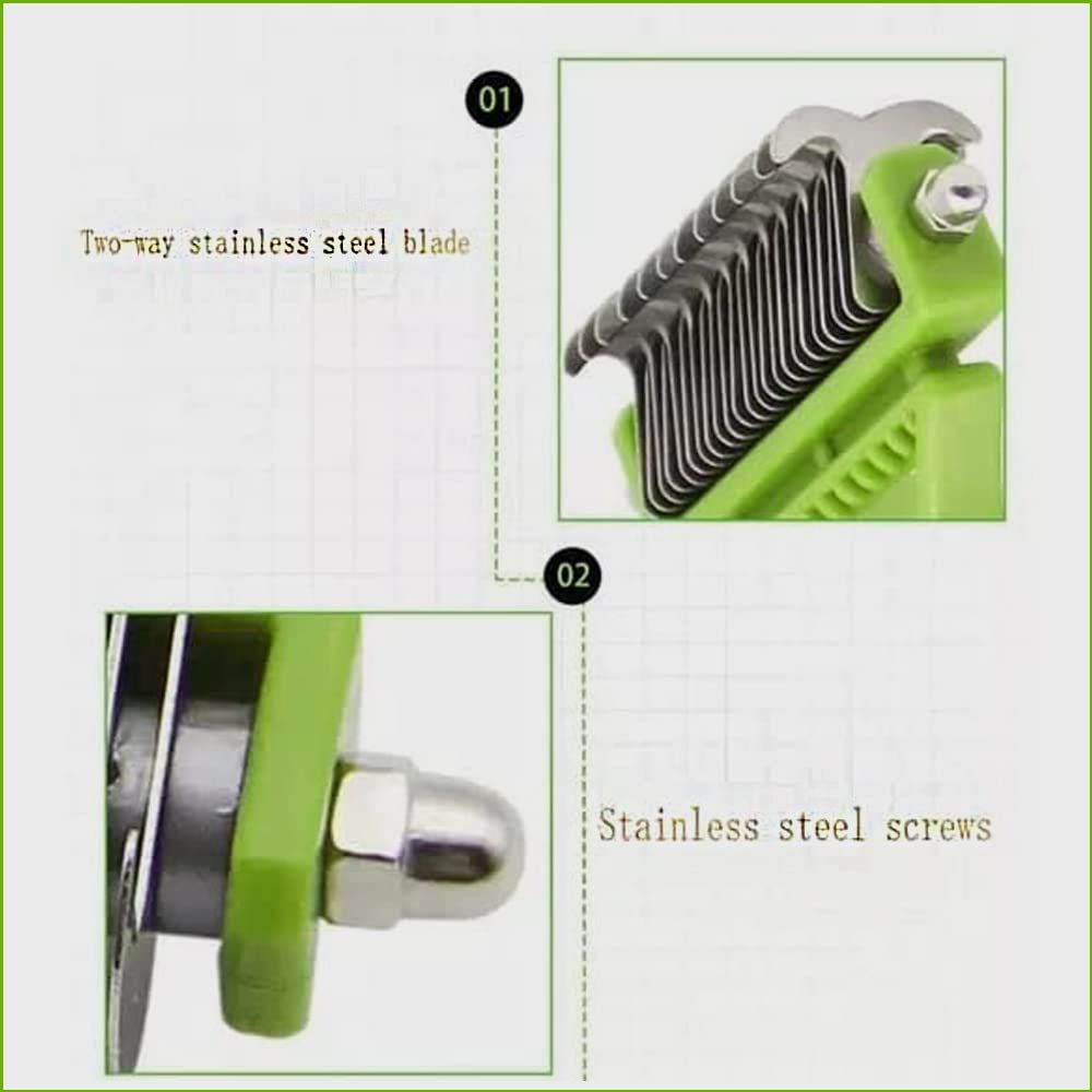 Professional 2 Sided Dog Dematting Undercoat Rake Comb for Dogs & Cats view 5