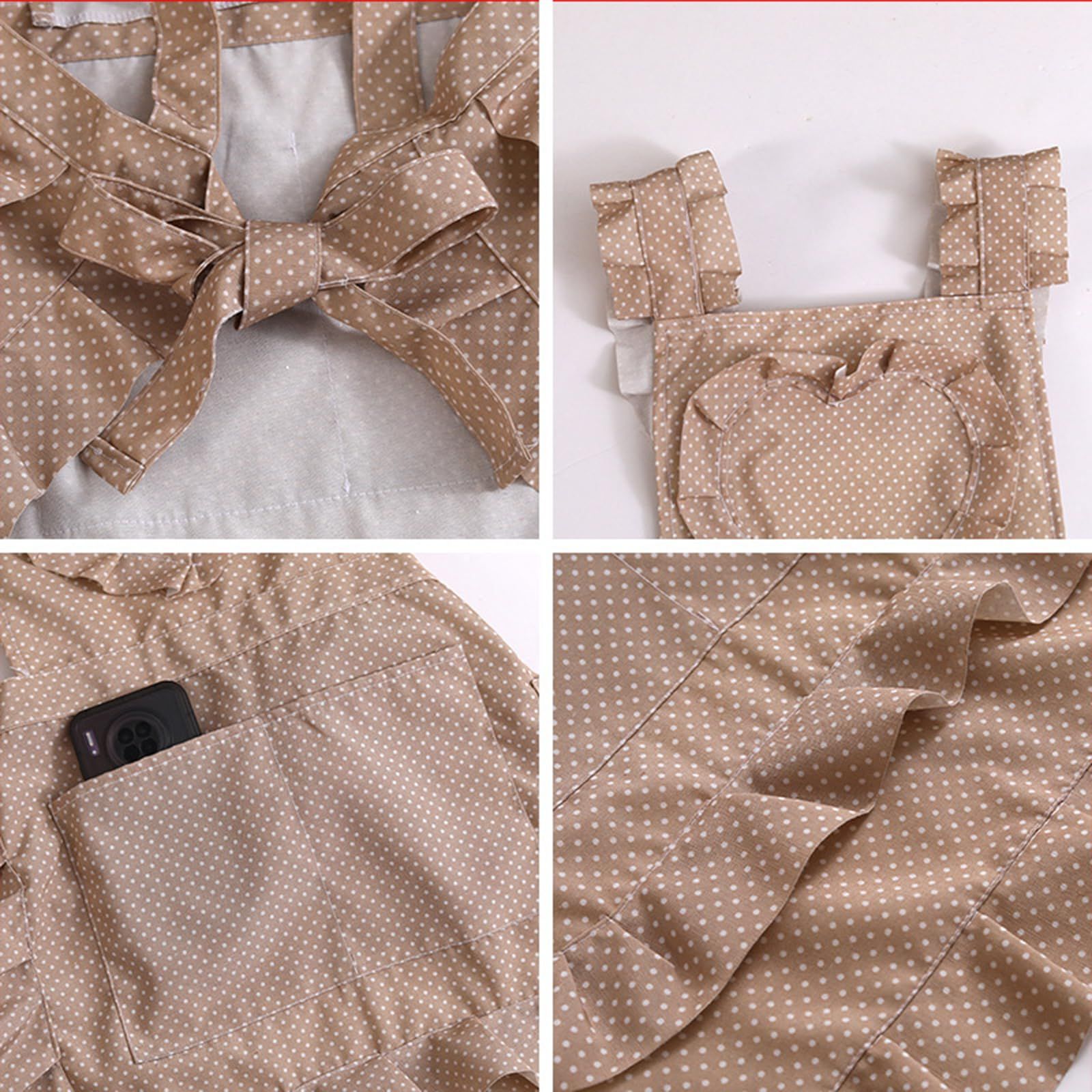 Aprons With Pockets Reusable Model Women Apron Washable Women Apron Soft view 3