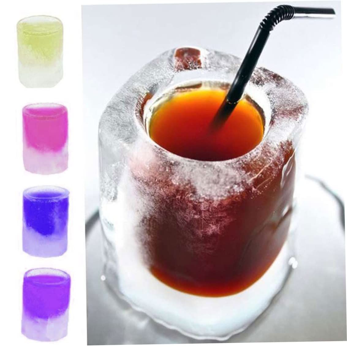 4-Cavity Ice Cubist Ice Shot Glass Molds Round Shot Glass Silicone Mold Ice view 2