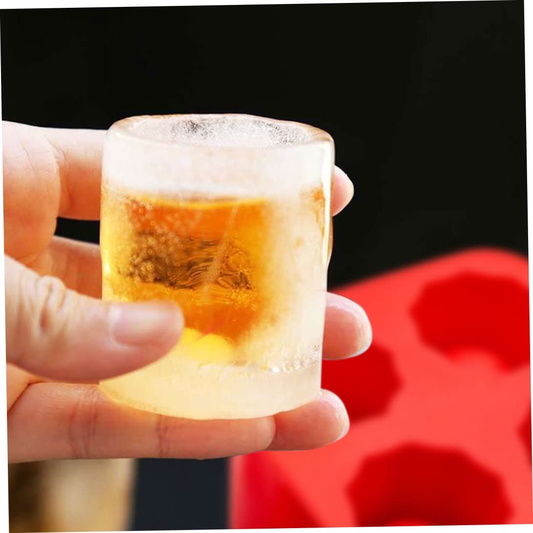 4-Cavity Ice Cubist Ice Shot Glass Molds Round Shot Glass Silicone Mold Ice view 3