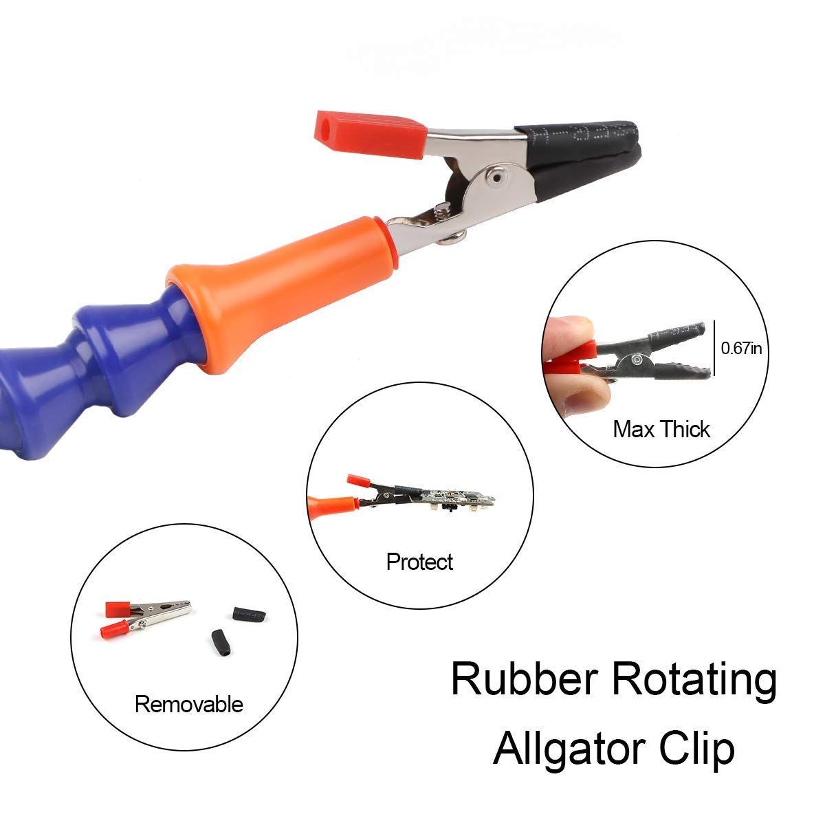 3 Flexible Arms with AdjustableTable Desk Clamp Base solder holder for Pcb Repair view 3