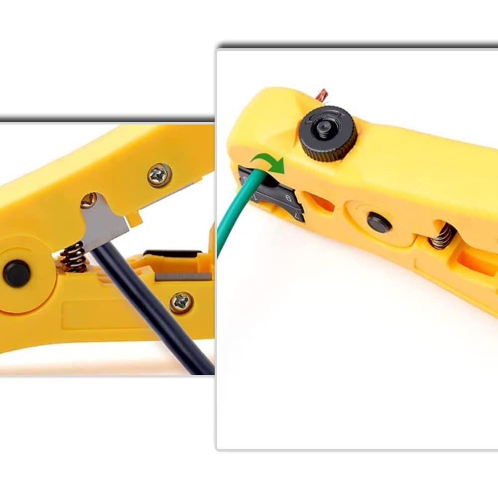 Multi functional coaxial cable stripping machine with adjustable stripping tool view 5