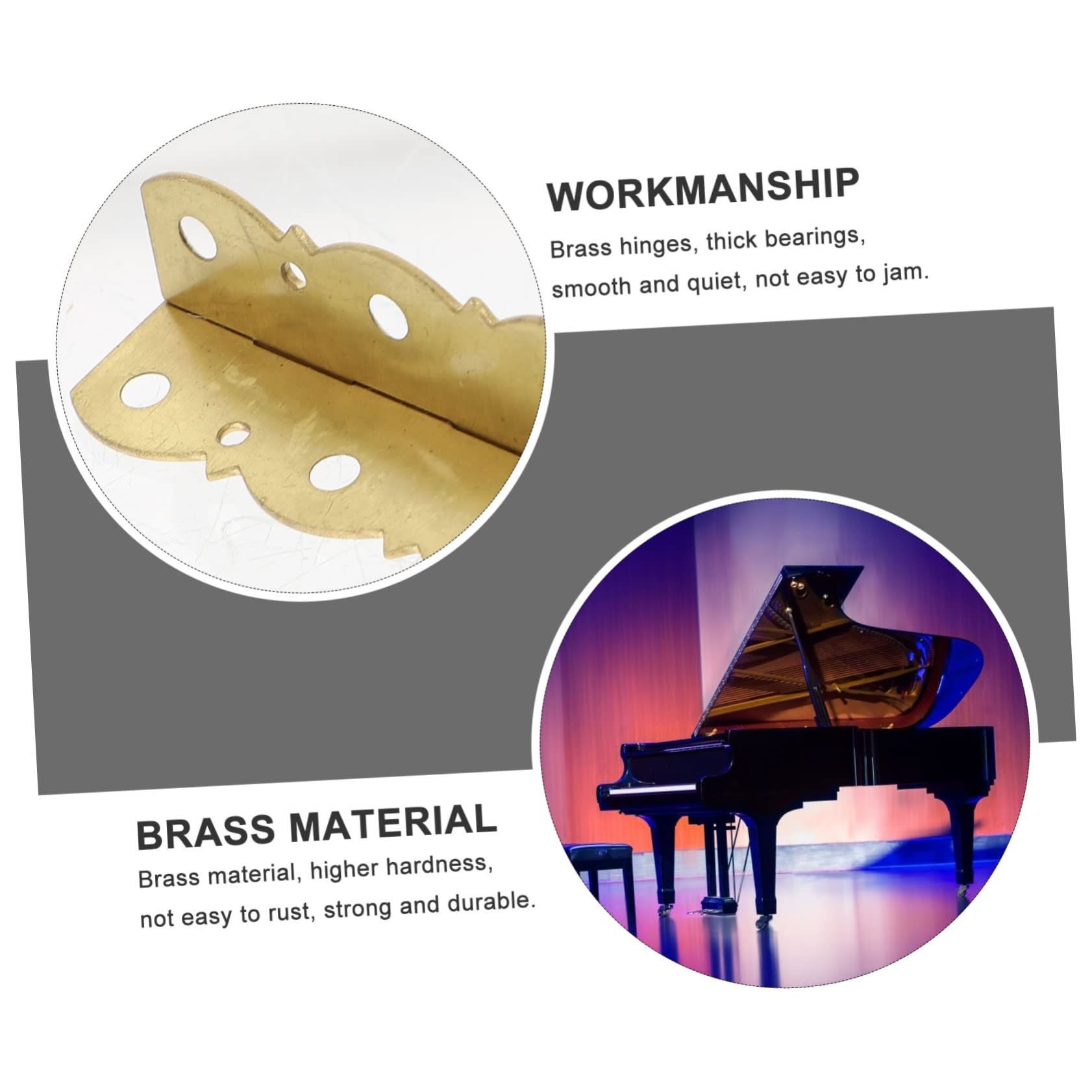 2pcs Piano Music Stand Hinge Heavy Duty Hinges Retro Bookshelf Vintage view 2