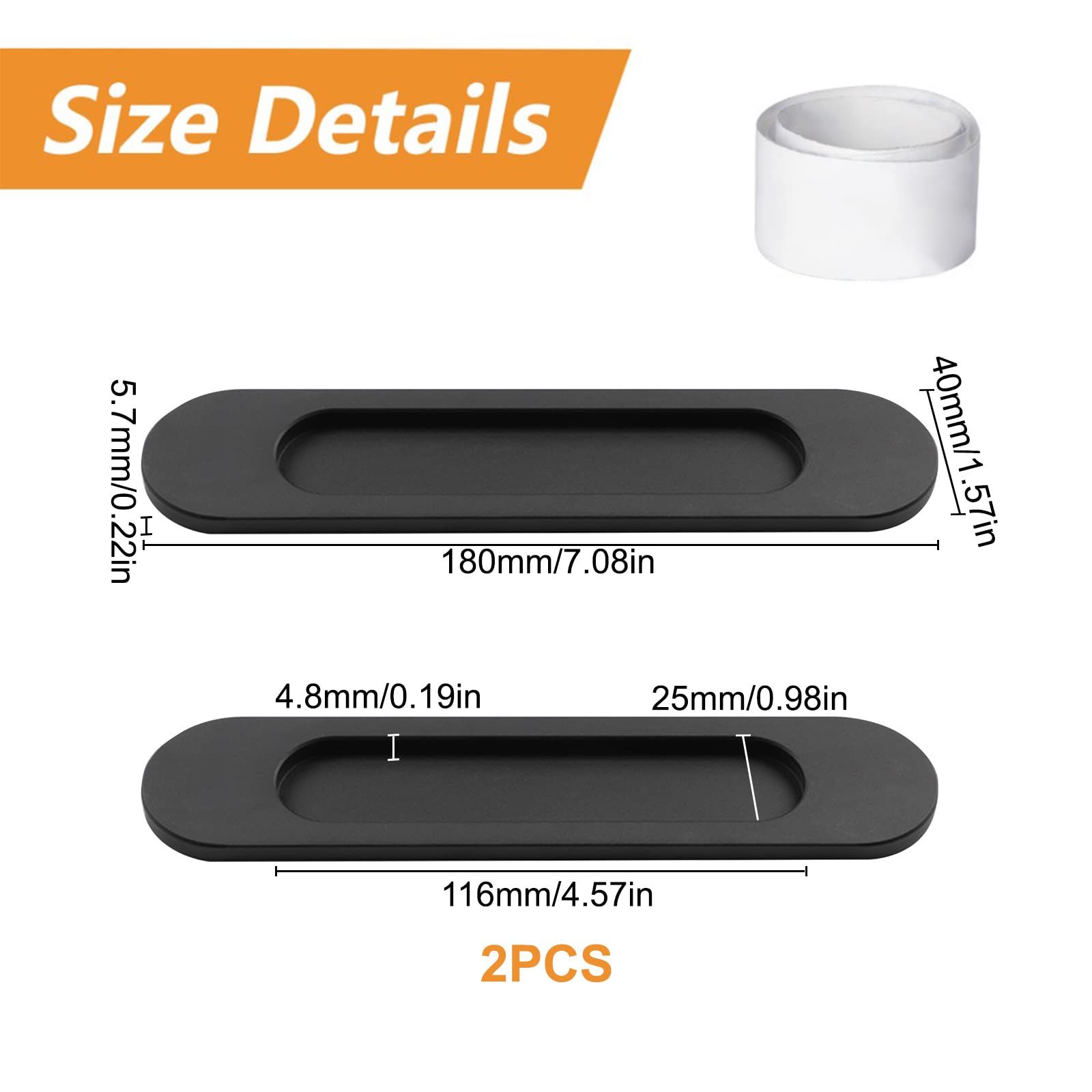 Self-Stick Oval Sliding Door Pulls view 2