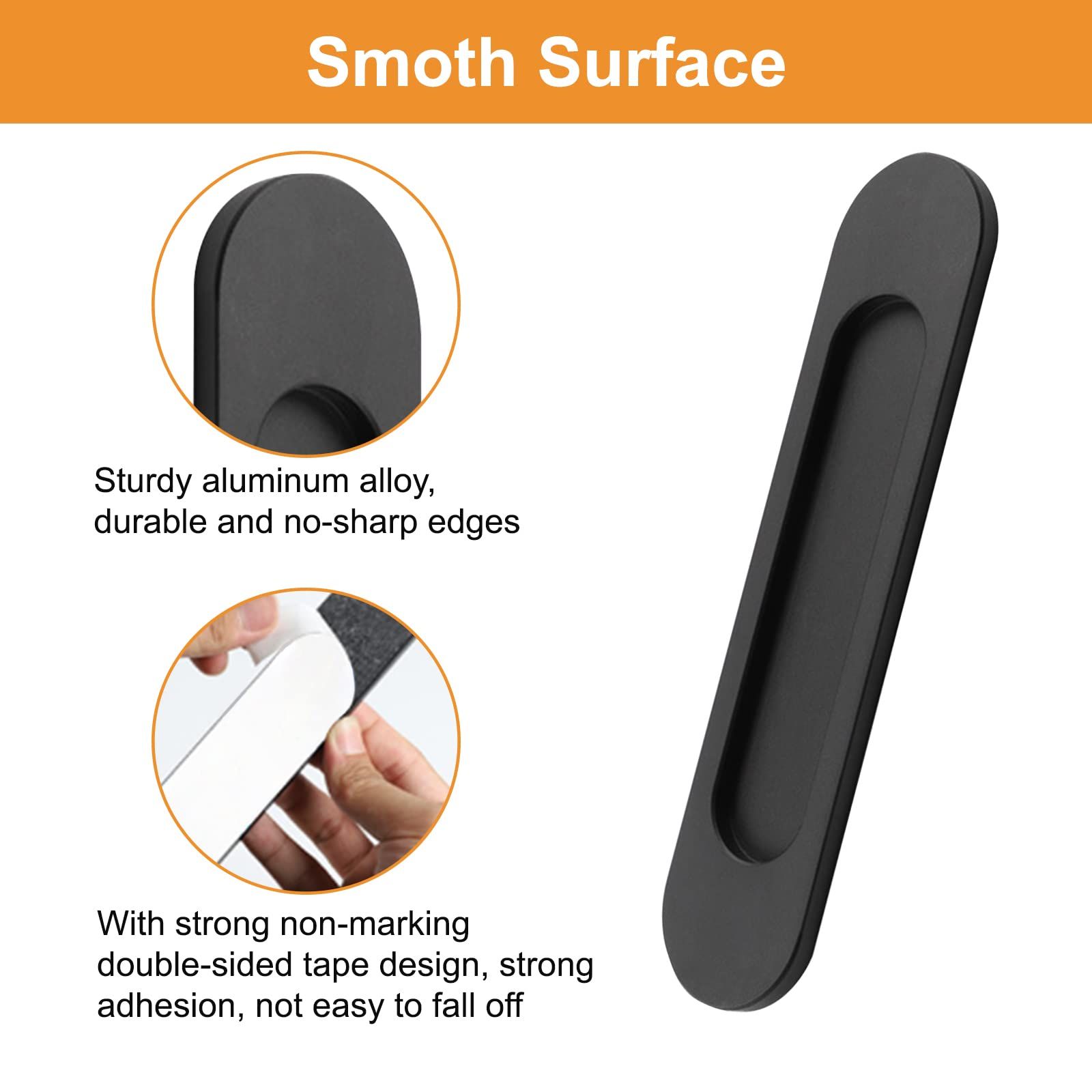 Self-Stick Oval Sliding Door Pulls view 3