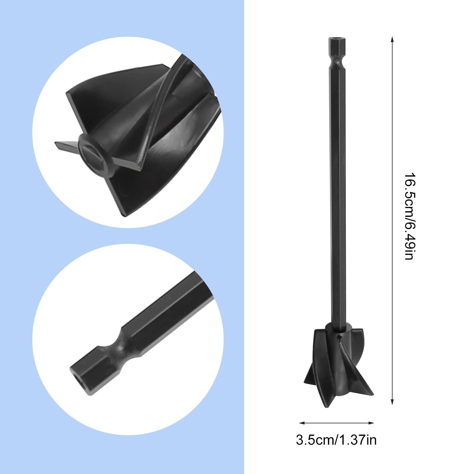 4 Pcs Epoxy Mixer Attachment for Drill to Mix Epoxy Resin Paint Ceramic Glaze view 2