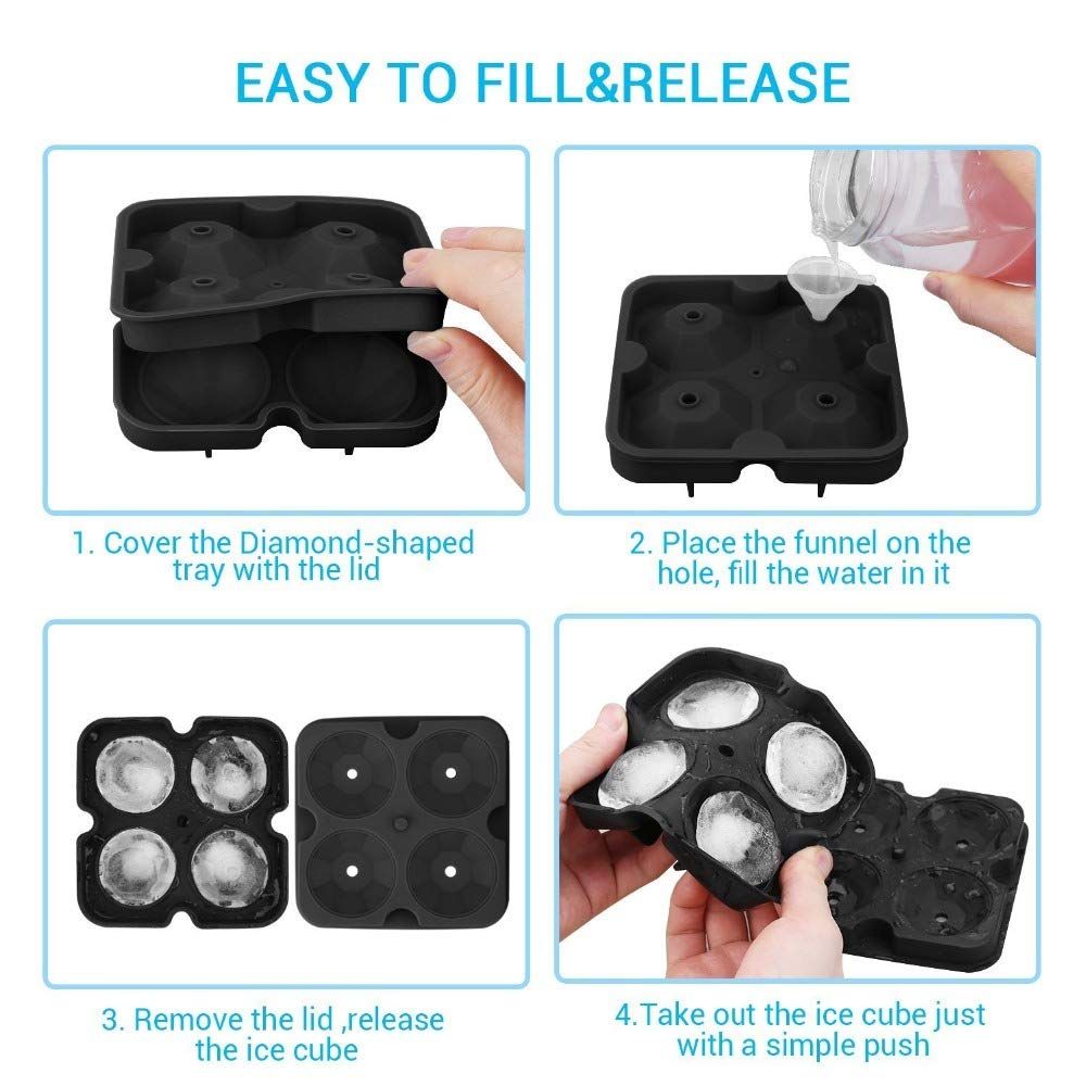 Flexible Silicone Ice Cube Mold Tray view 5