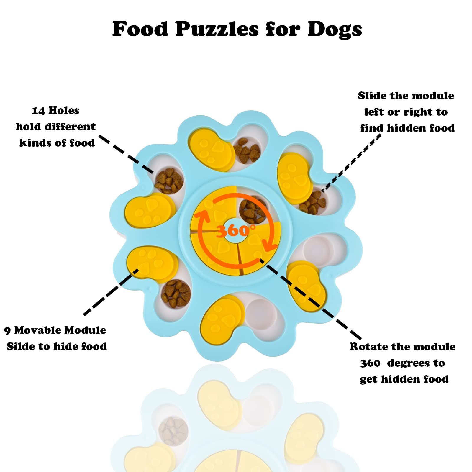 Dog Puzzle Toys Interactive Slow Feeder Bowl Dog Games Fun Slow Feeder for Puppies view 5