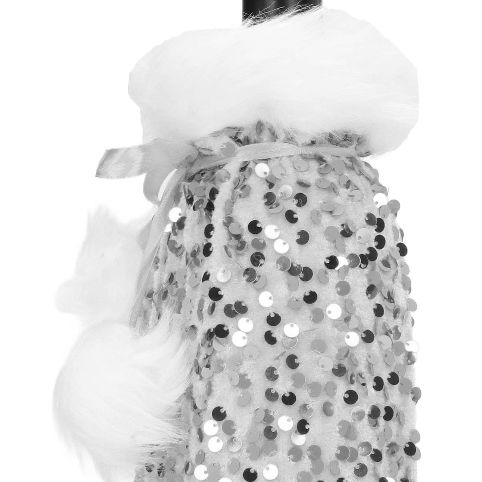 Christmas Wine Bottle Covers Wine Bottle Holder with Faux Fur Wine Bottle view 2