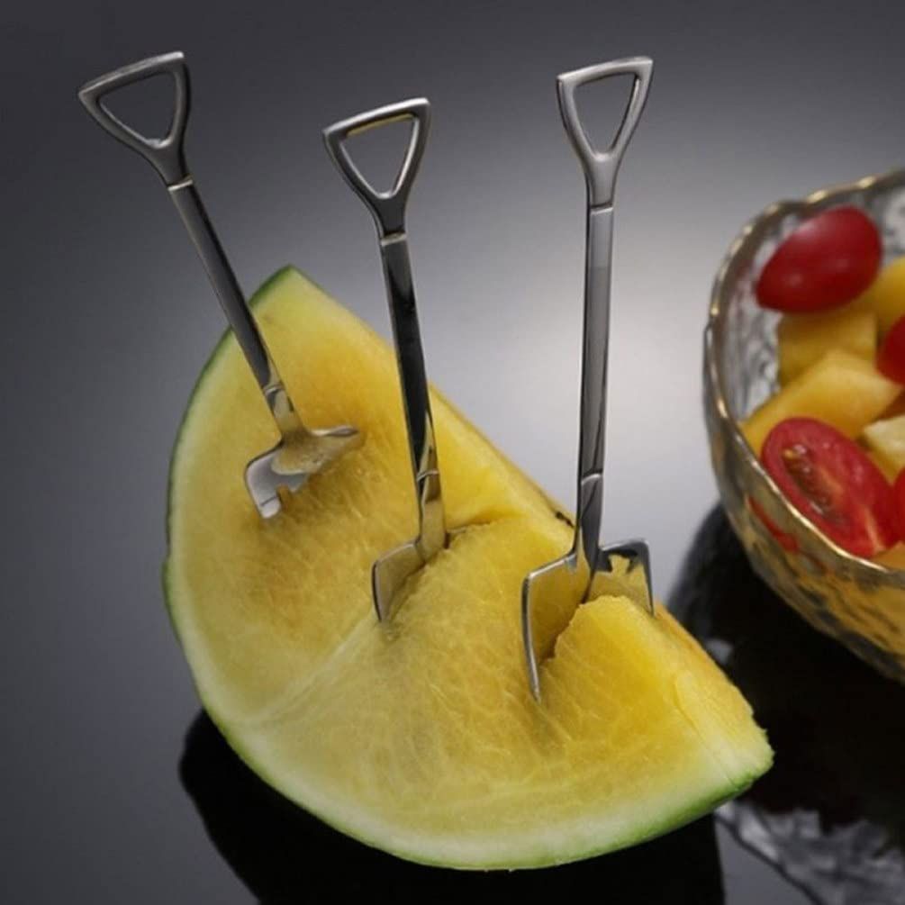 3pcs，Stainless Steel Coffee Spoons and Fruit Forks for Bistro Cocktail Tasting view 5