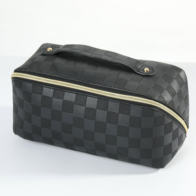 Travel Makeup Bag,Large Opening Portable Makeup Bag Opens Flat for Easy