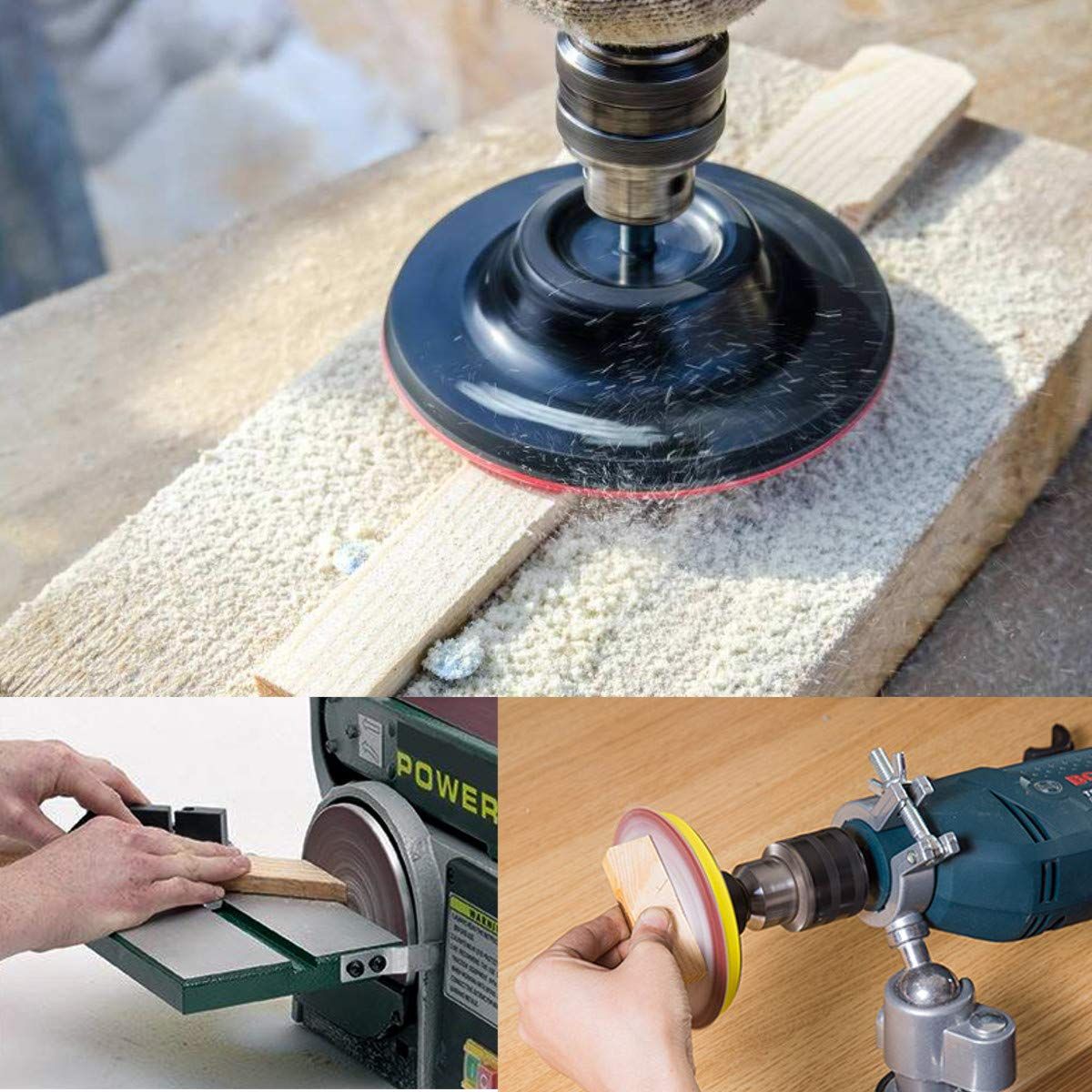 100pcs 1 inch Sanding Disc Hook and Loop view 3