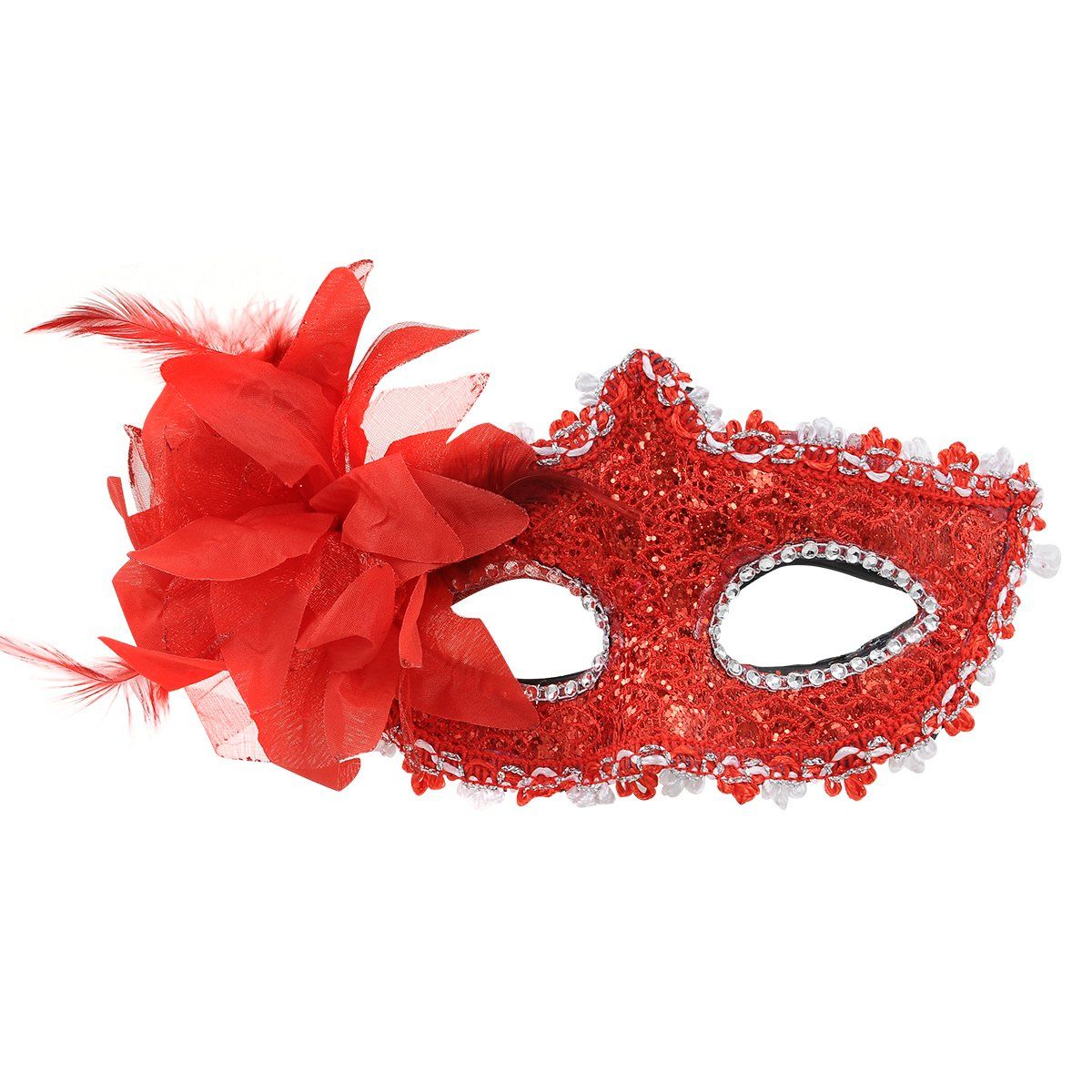 Masquerade Mask Women Venetian Mask with Flower Lace Masquerade for Halloween — image 1