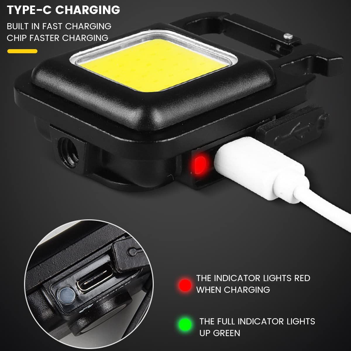 Multi functional portable flashlight view 2