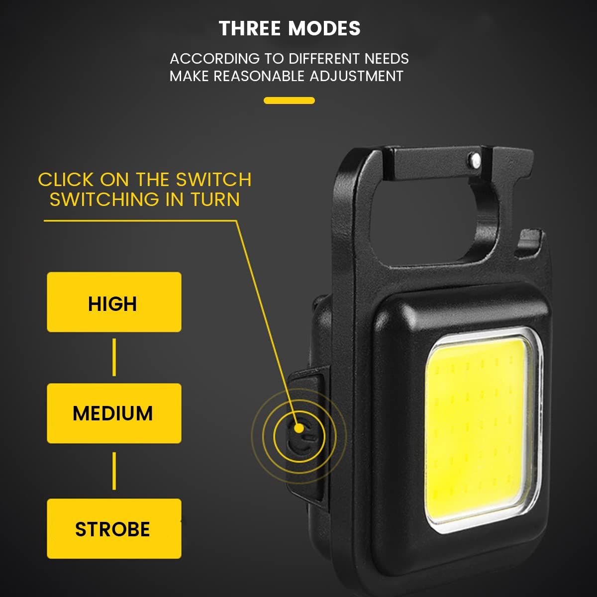 Multi functional portable flashlight view 3
