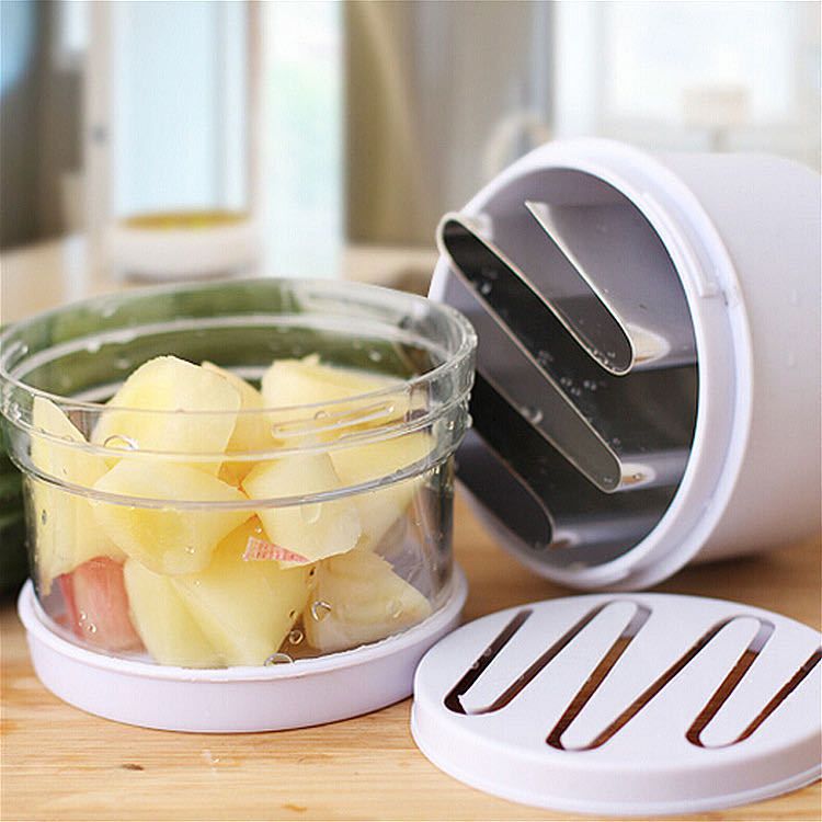 Vegetable Cutter Manual Onion Chopper Stainless Steel Garlic Crusher Food Meat view 2