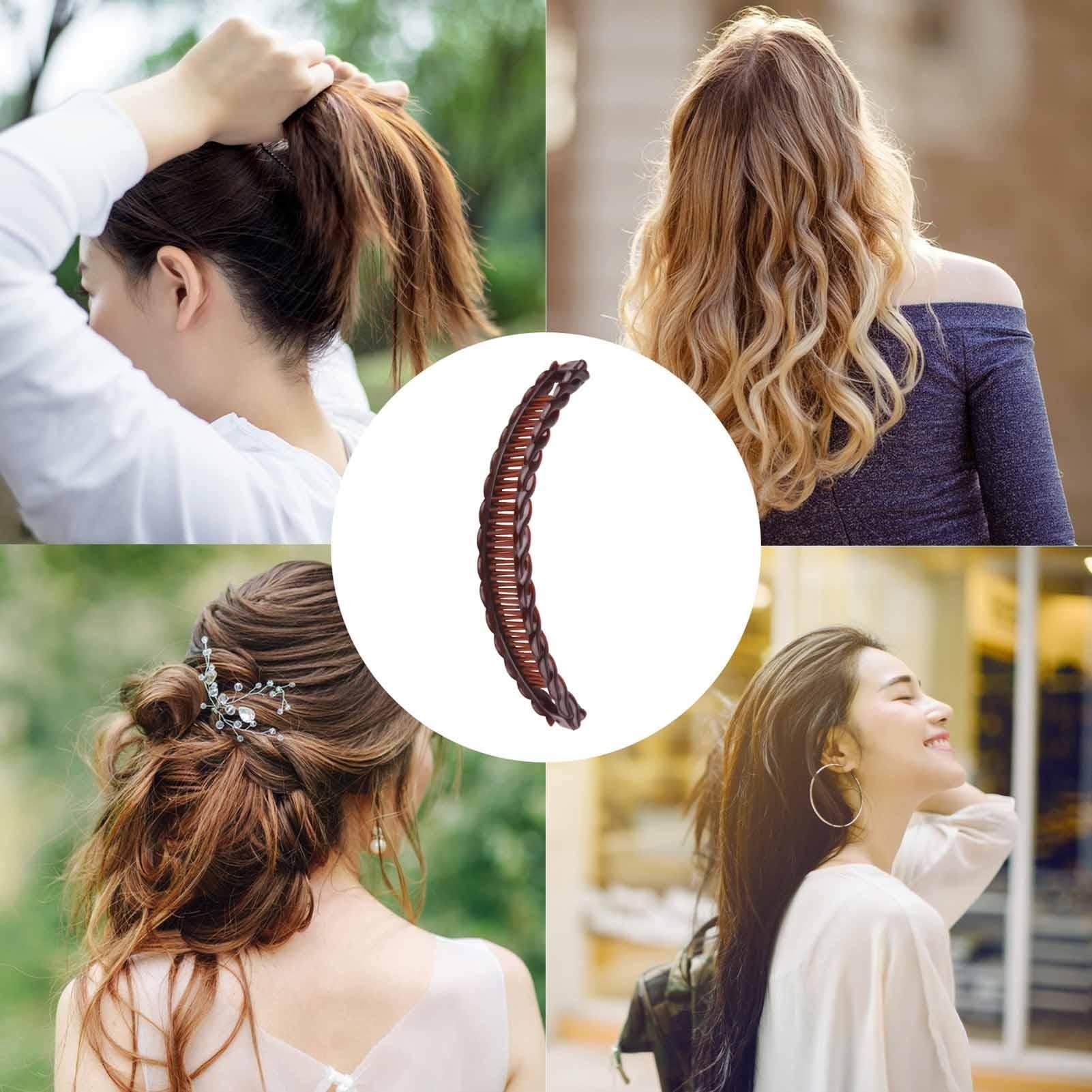 Banana clip, fish clip, vintage curling iron, comb tool for thick curly hair view 4