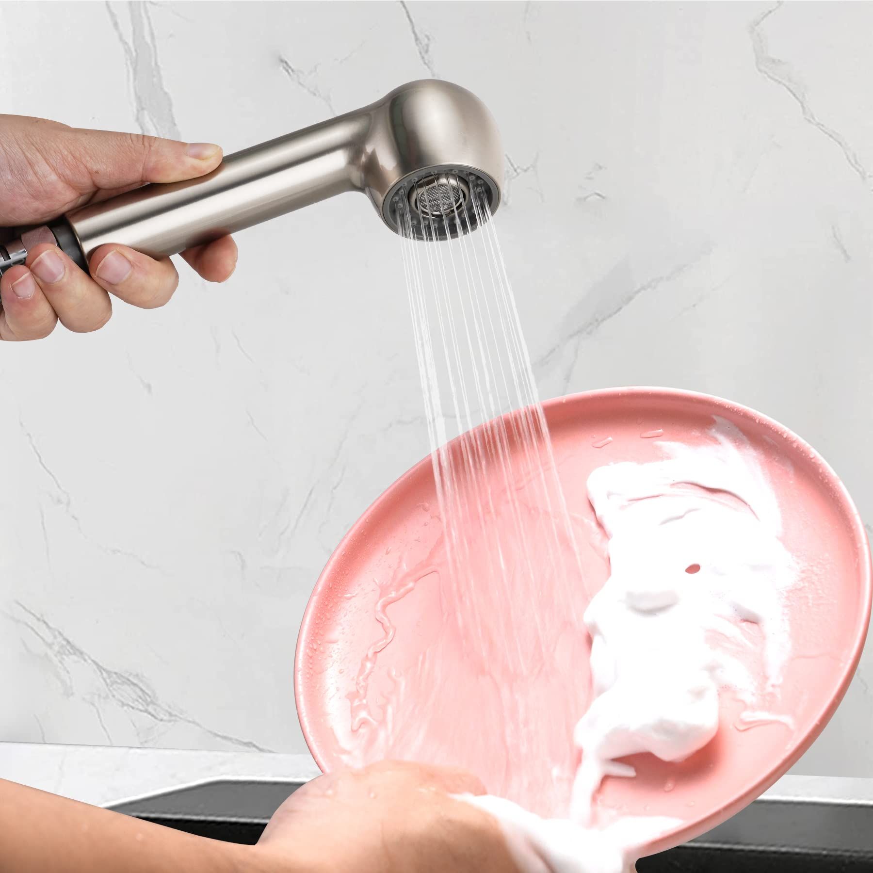Kitchen pull-out faucet nozzle shower accessories pull-out head dishwashing view 4