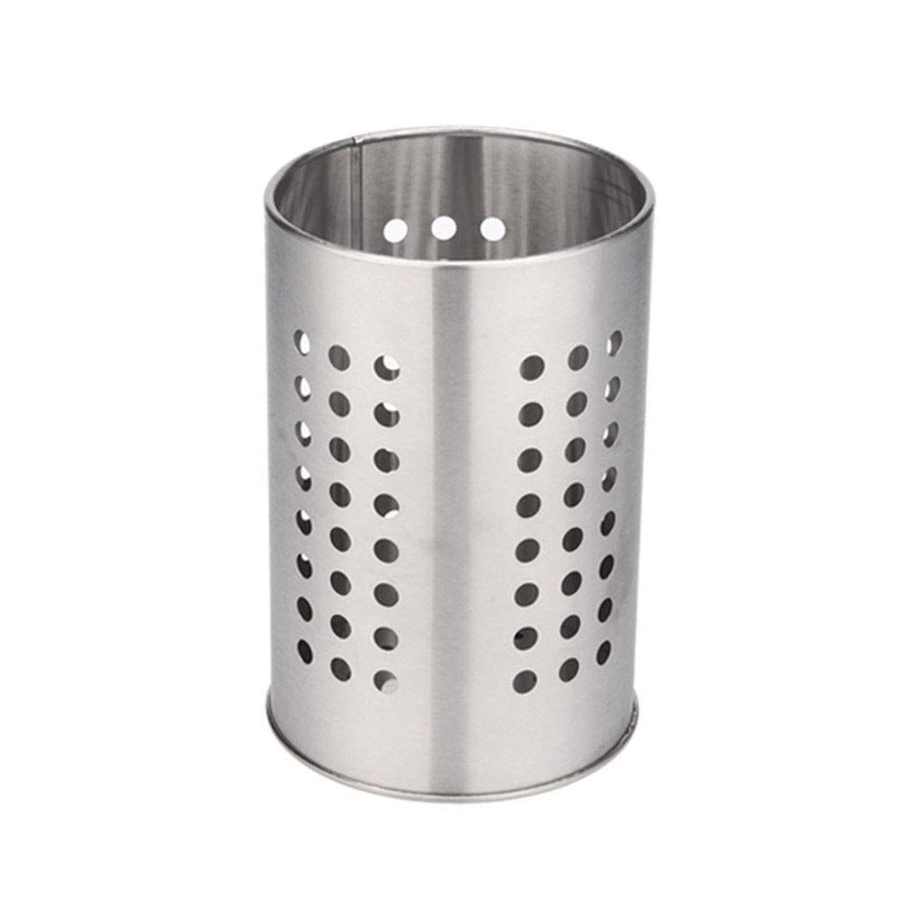 Cooking utensil rack, kitchen utensil drying cylinder with drainage hole