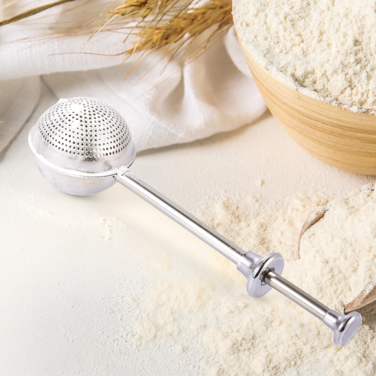 Flour Sifter, Stainless Steel Flour Sifter for Baking, Great Flour Sieve view 4