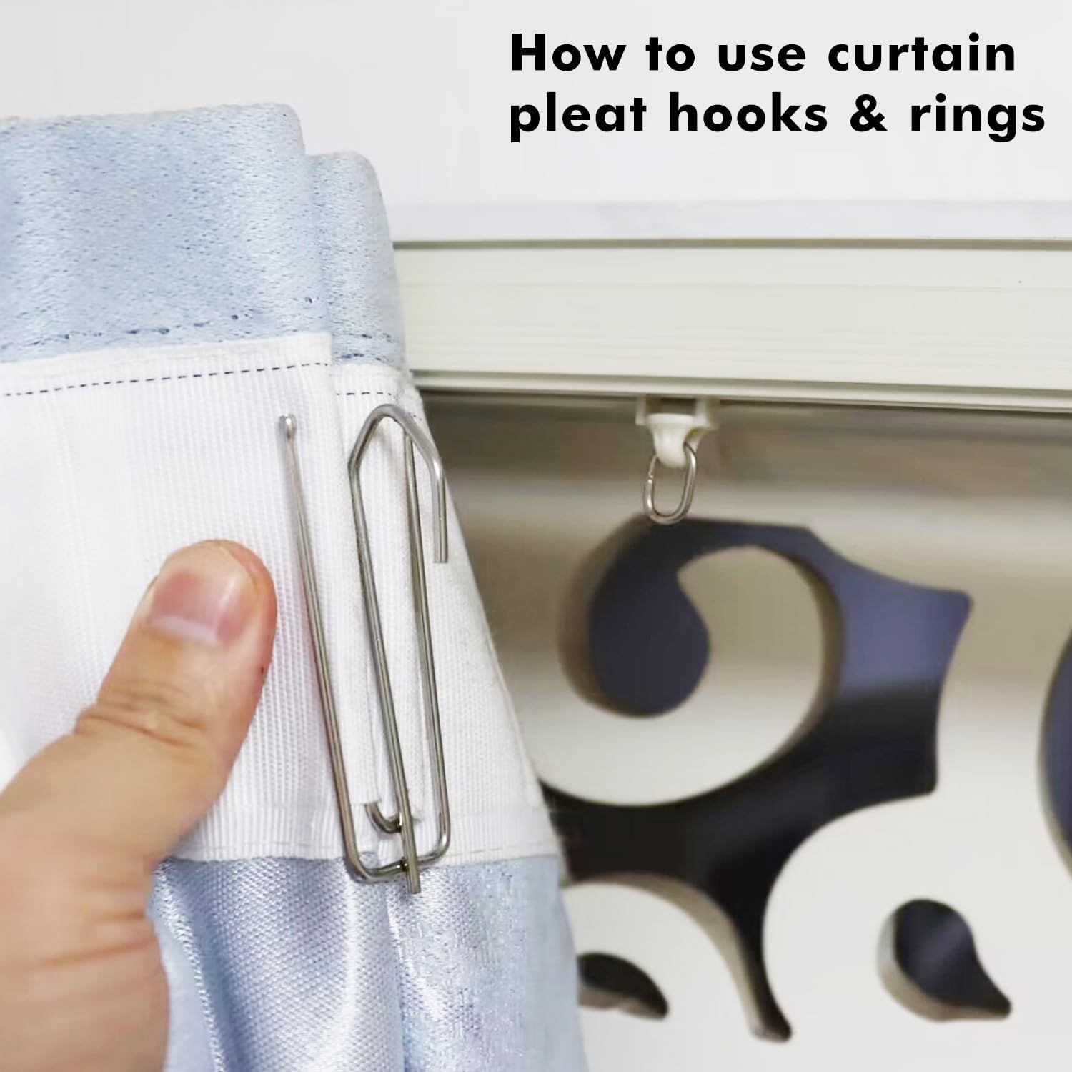2 pcs Curtain Pleat Hooks Stainless Steel view 4