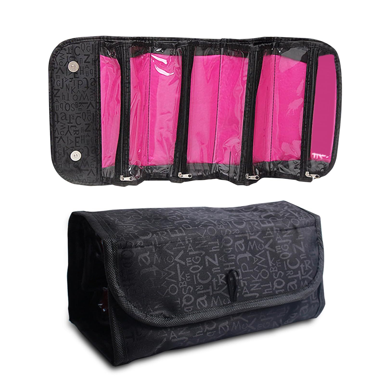 Large Capacity 4-Layer Roll-up Travel Storage Bag Foldable Toiletry Bags