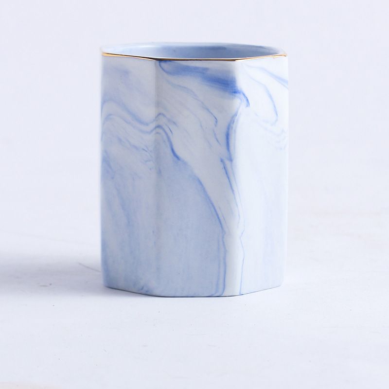 Pencil Holder Cup, Pen Organizer Stand for Desk Cute Marble Pattern Pen Cup view 4