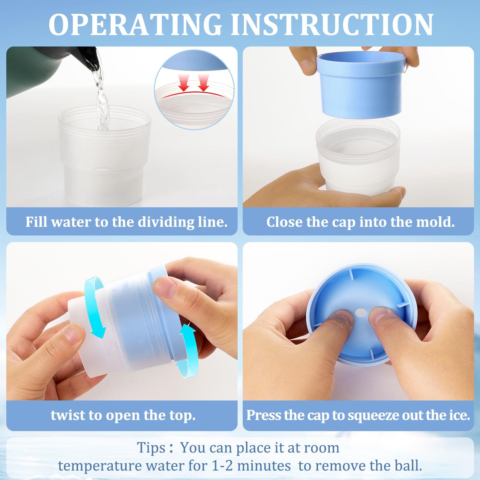 2 pcs Ice Ball Maker Mold view 4