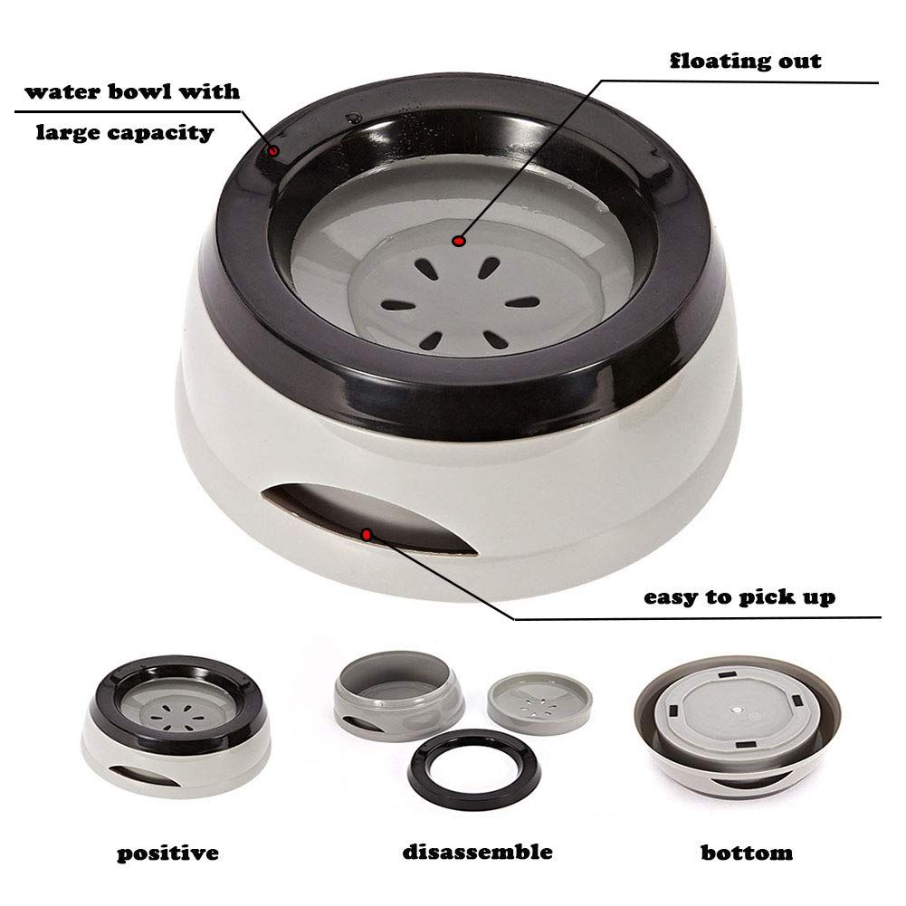 Water Bowl No Spill Pet Water Bowl Dispenser Slow Water Feeder Dog Bowl No view 2