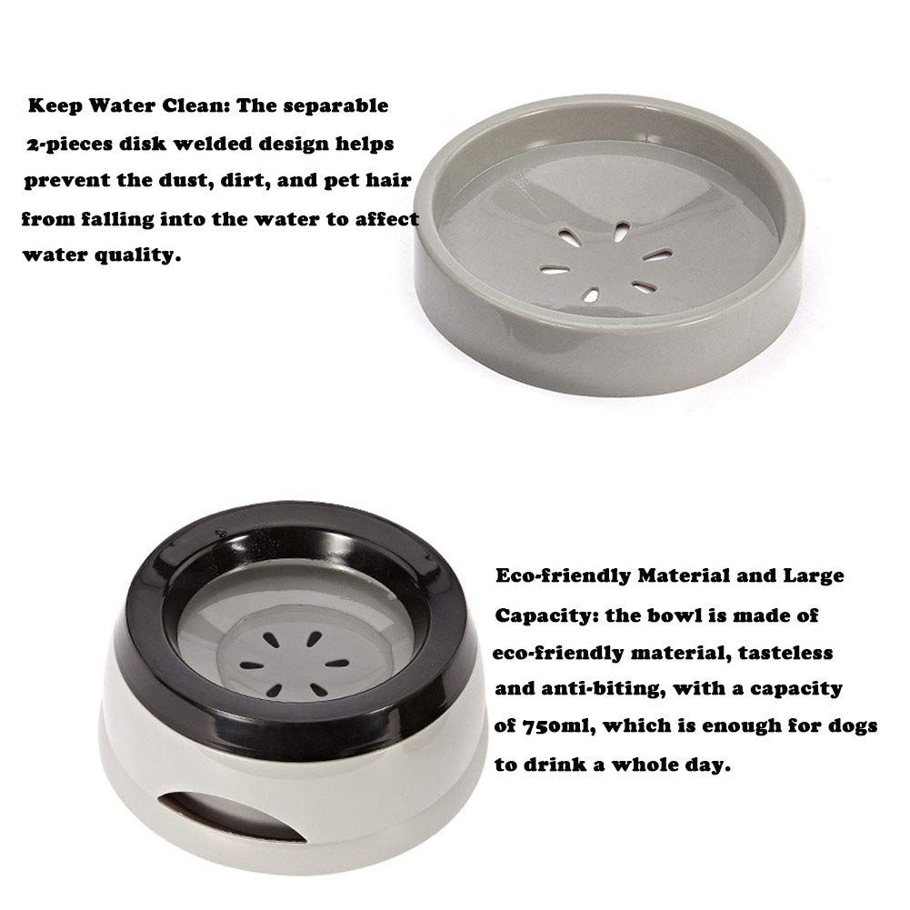 Water Bowl No Spill Pet Water Bowl Dispenser Slow Water Feeder Dog Bowl No view 3