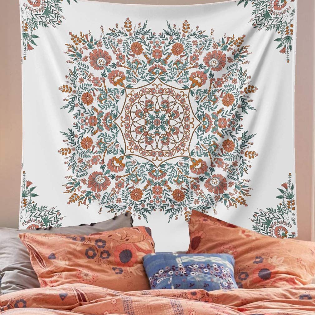 Mandala Tapestry Wall Hanging Flower Psychedelic Tapestry Wall Hanging Decor view 2