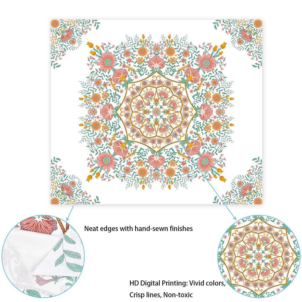 Mandala Tapestry Wall Hanging Flower Psychedelic Tapestry Wall Hanging Decor view 5