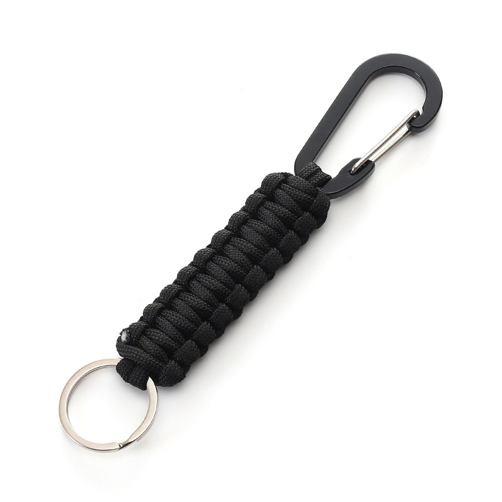 Paracord Keychain with Carabiner Clip Braided Lanyard Ring Hook Keychain for