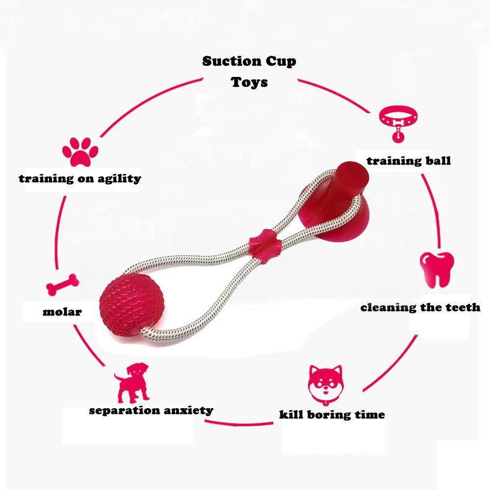 Suction Cup Dog Toy, Multifunction Pet Molar Bite Toy, Durable Pet Chew Bite view 2