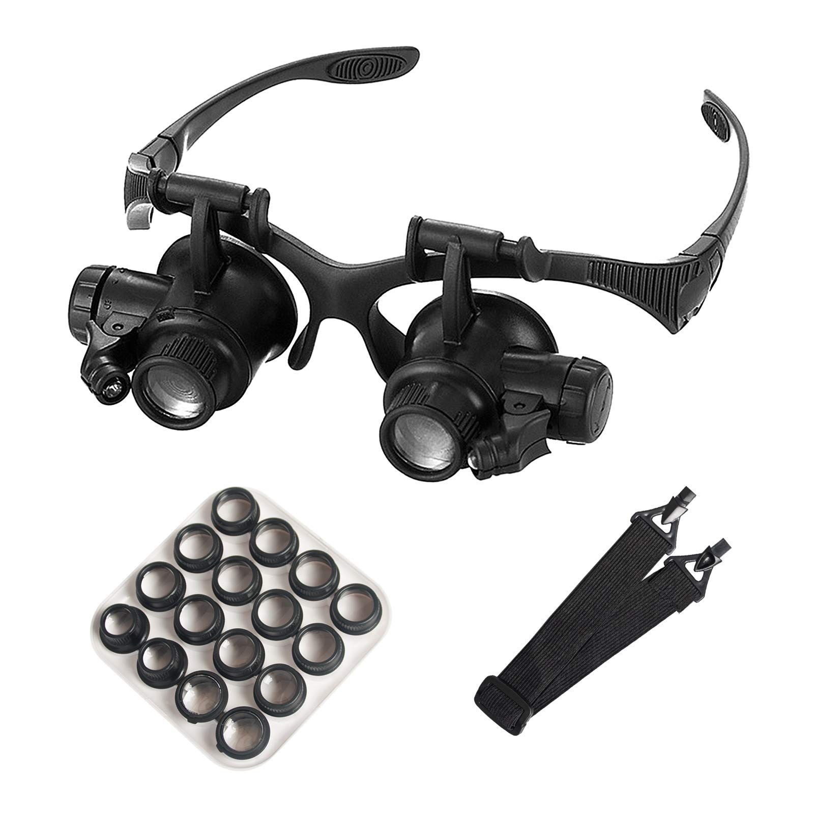 Head Mount Magnifying Glass with LED Light