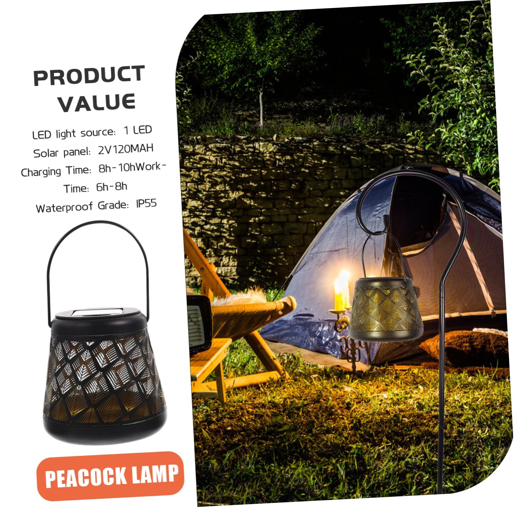 Solar Lantern Lights, Solar Lanterns Outdoor Waterproof, LED Solar Lantern view 3