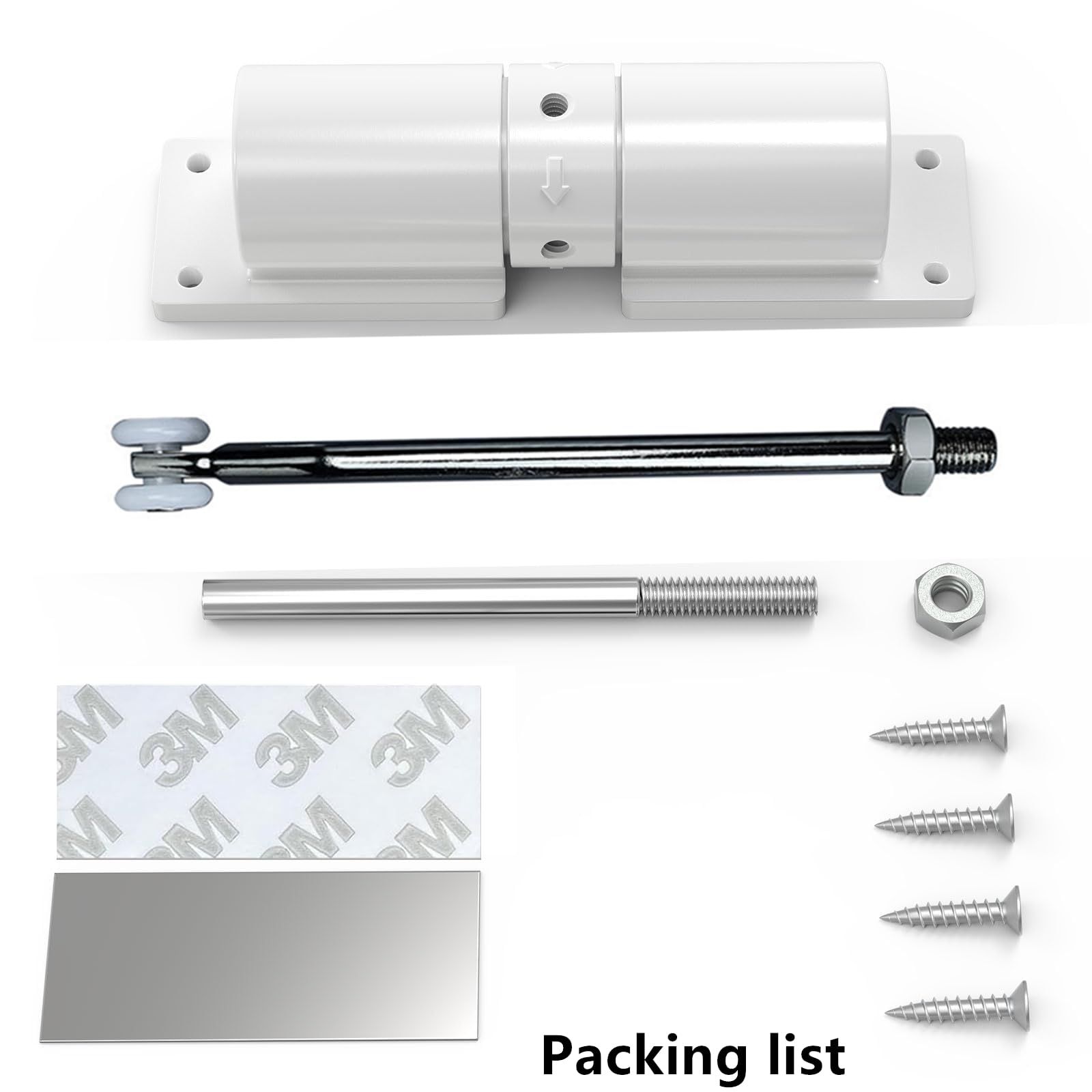 Automatic Door Closer, Zinc Alloy Safety Spring Door Closer Adjustable 30 kg view 2