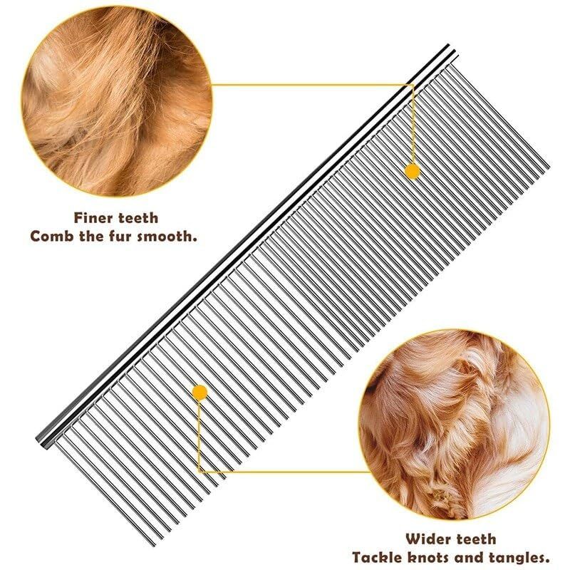 Dog Combs for Grooming, Metal Cat Comb for Removing Tangles and Knots view 3