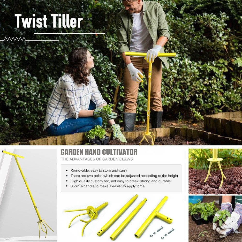 Soil Tiller Long Handle Widely Use Comfortable Grip Handheld Twist Tiller Soil view 3