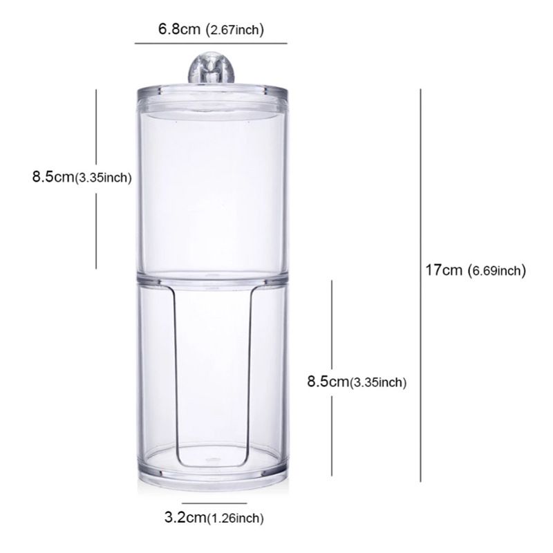 Transparent Cotton Ball Pad Swabs Make Up Pads Dispenser Holder Organizer view 3