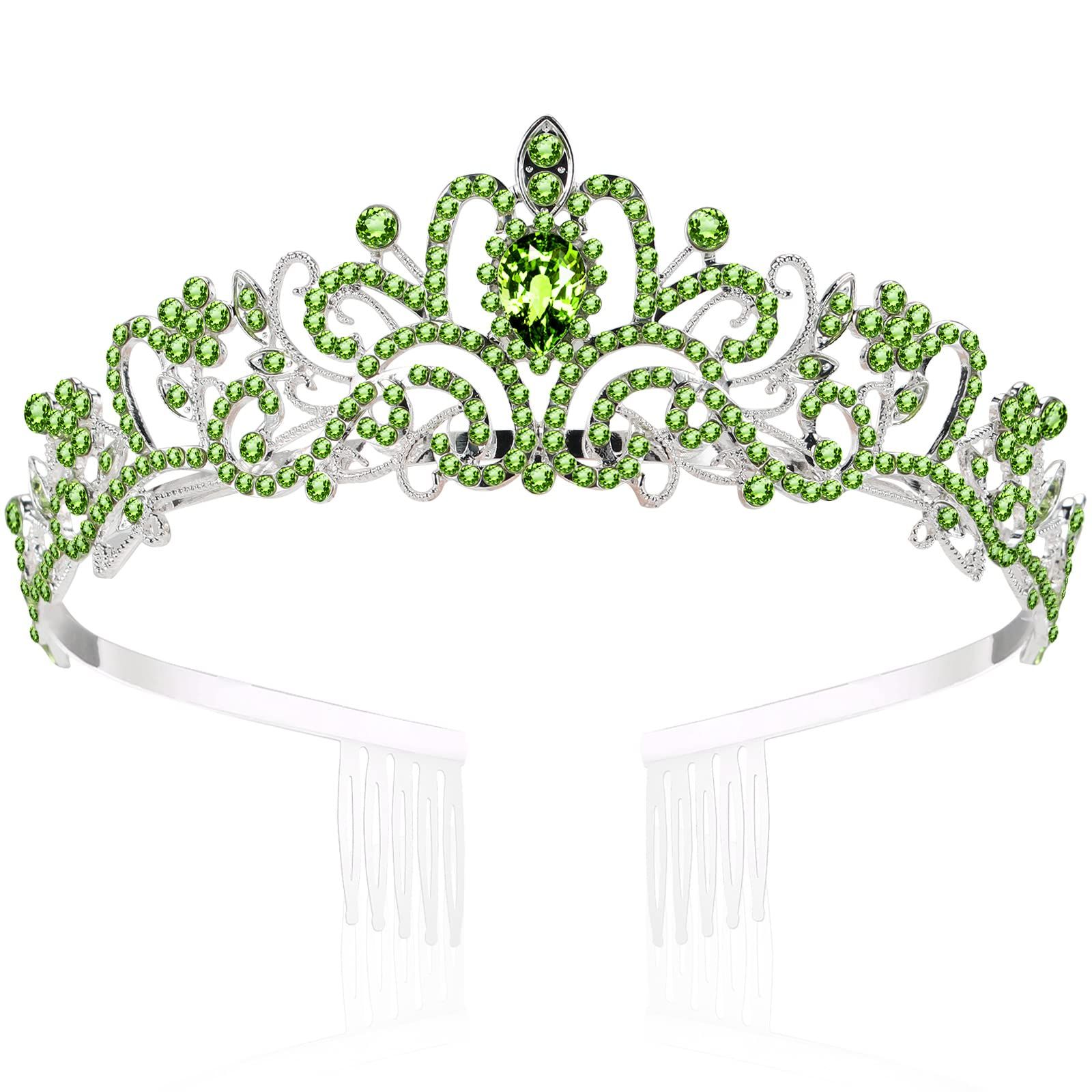 Crystal Crowns and Tiaras with Comb Headband for Girl or Women Birthday Party