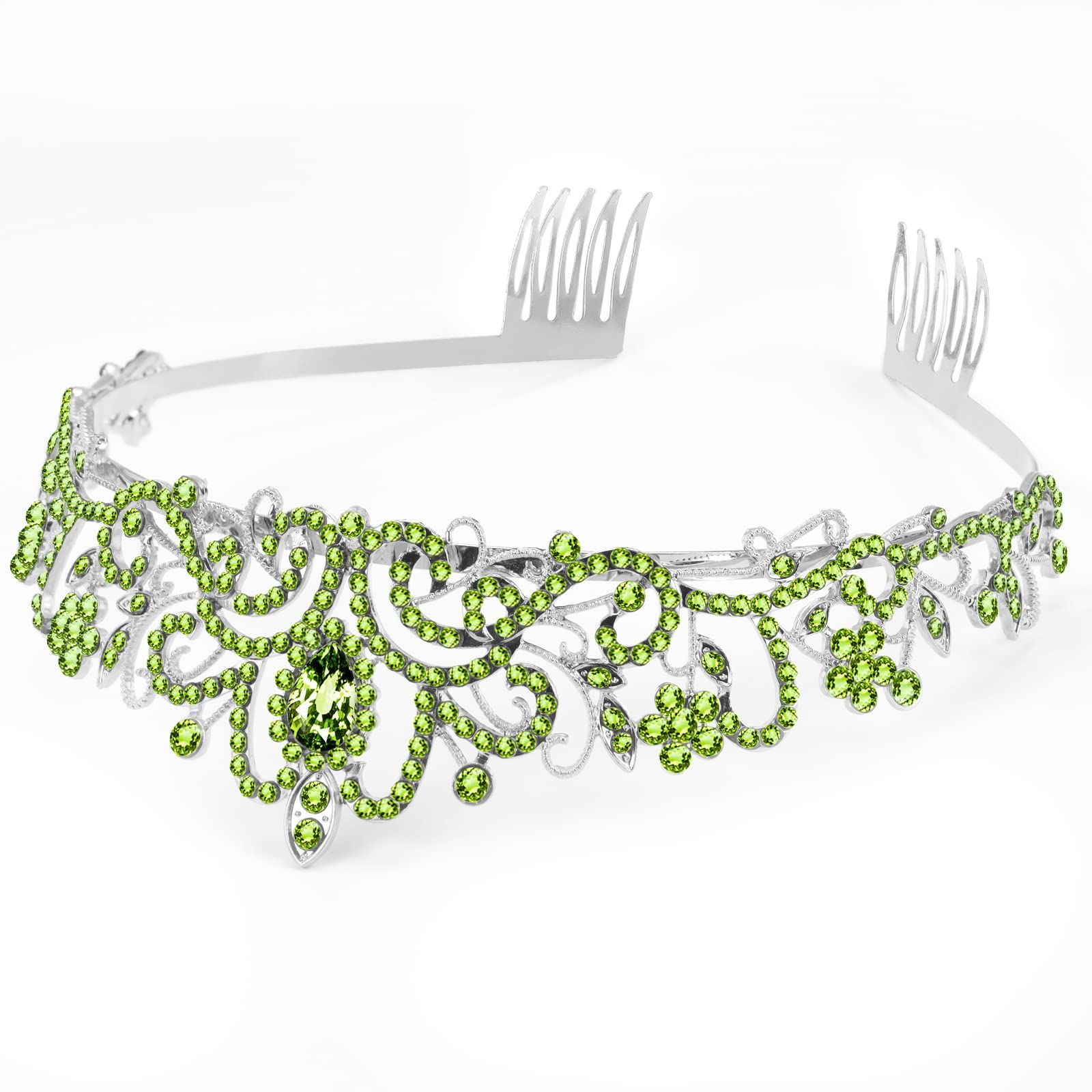 Crystal Crowns and Tiaras with Comb Headband for Girl or Women Birthday Party view 3