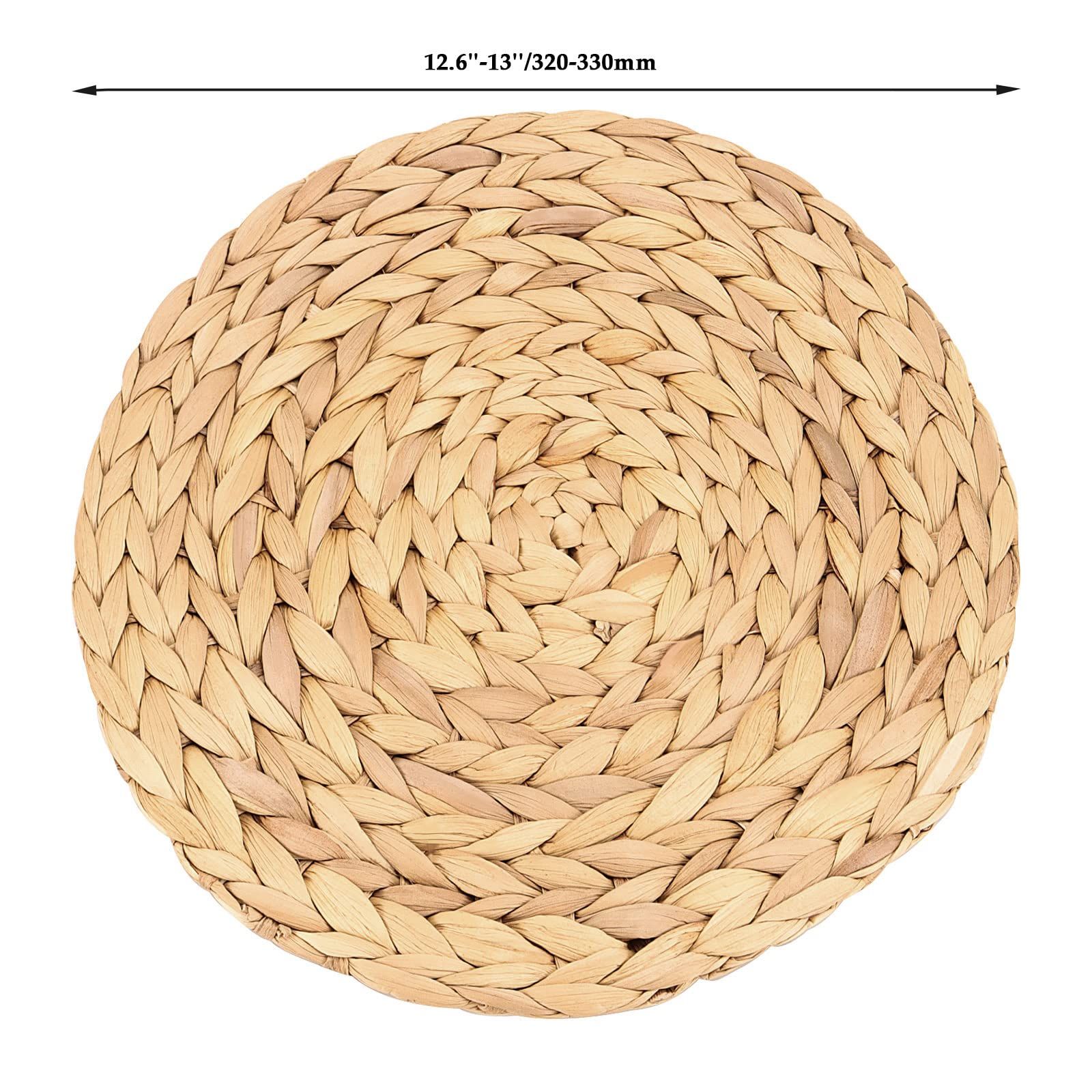 6 Pack 13 Inch Water Hyacinth Braided Placemat view 2