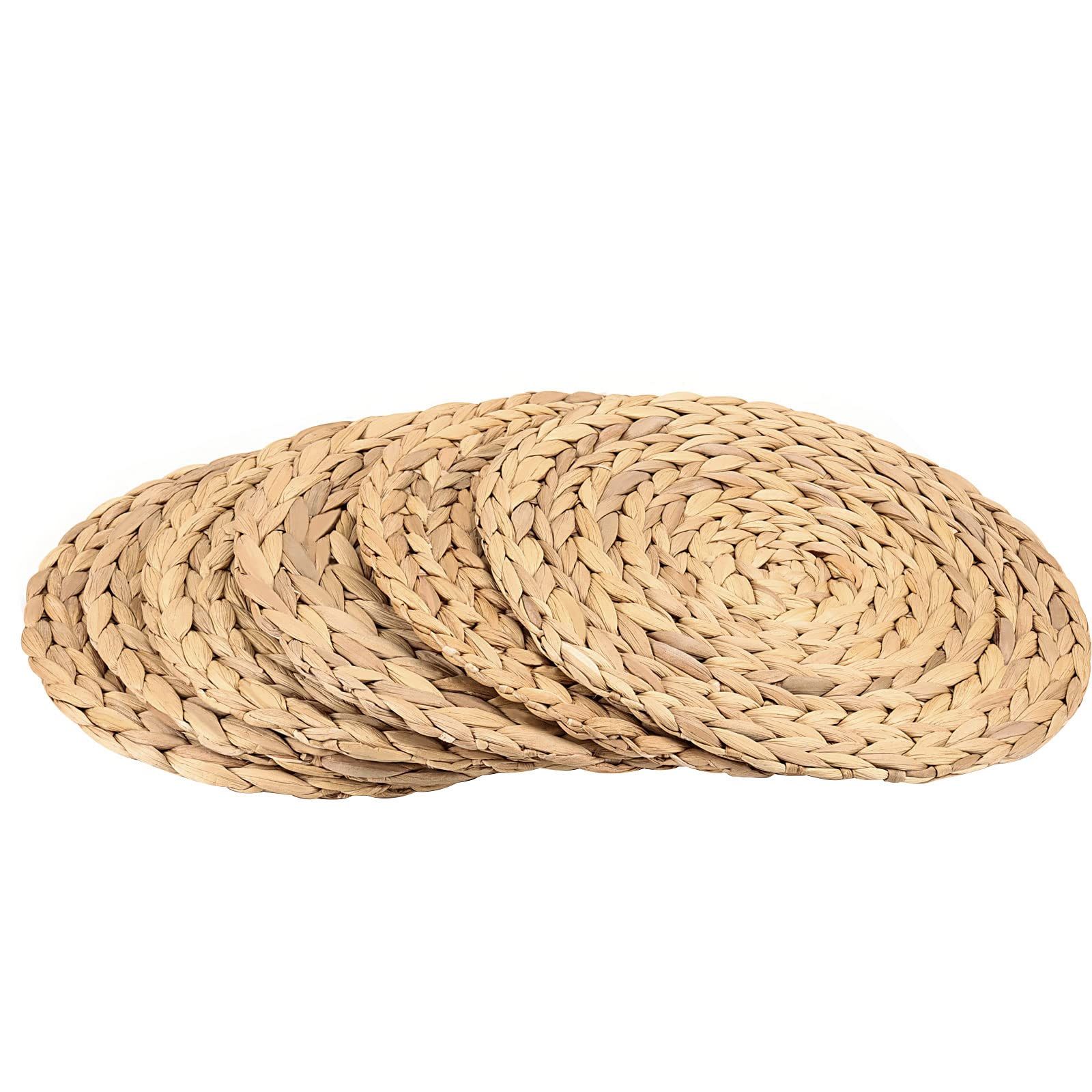 6 Pack 13 Inch Water Hyacinth Braided Placemat view 5