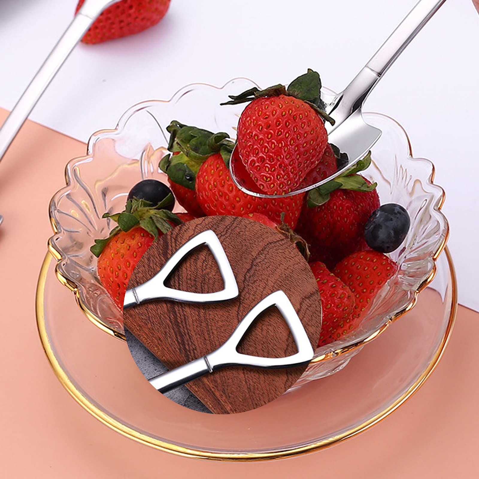 4 Pcs Stainless Steel Shovel Shape Spoon Pointed Spoon Coffee Tea Sugar view 4
